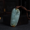 天然糯种俏色翡翠观音吊坠-红掌柜