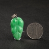 天然糯种翠绿翡翠叶子吊坠 - 红掌柜
