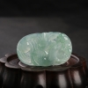 缅甸天然糯冰种蓝水翡翠大展宏图吊坠-红掌柜