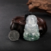 天然冰种飘花翡翠观音吊坠-红掌柜
