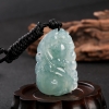 糯冰种飘花翡翠龙腾四海吊坠-红掌柜