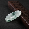 缅甸糯冰种飘花翡翠福寿如意吊坠-红掌柜