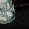 缅甸天然糯冰种翡翠福寿如意吊坠-红掌柜