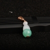 缅甸天然糯种翡翠吊坠-红掌柜