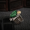 干青种翡翠福在眼前戒指-红掌柜
