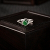 18K金镶糯冰种翠绿翡翠戒指-红掌柜