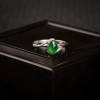 18K金镶糯冰种翠绿翡翠戒指-红掌柜