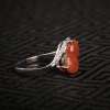 缅甸天然糯冰种红翡戒指-红掌柜