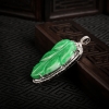 翠绿翡翠金枝玉叶吊坠-红掌柜