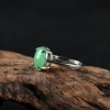 银镶豆种翡翠戒指-红掌柜