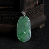 天然糯冰种飘翠翡翠如意吊坠-红掌柜