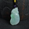 糯种浅绿翡翠瑞兽吊坠-红掌柜
