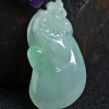 浅绿翡翠吊坠-红掌柜