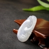 糯冰种浅紫翡翠如意吊坠-红掌柜