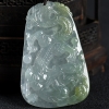 缅甸天然糯种俏色翡翠吊坠-红掌柜