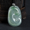 糯冰种飘翠翡翠如意吊坠-红掌柜