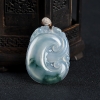 糯冰种飘花翡翠如意吊坠-红掌柜
