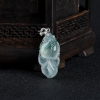 糯冰种飘花翡翠金玉满堂吊坠-红掌柜
