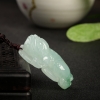 缅甸豆种浅绿翡翠貔貅吊坠-红掌柜