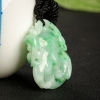 缅甸豆种飘翠翡翠佛手吊坠-红掌柜