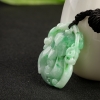 豆种飘翠翡翠佛手吊坠-红掌柜