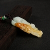 缅甸糯种俏色翡翠英明神武吊坠-红掌柜