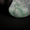 糯冰种飘花翡翠吊坠-红掌柜