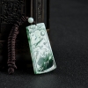 天然糯冰种飘花翡翠意境吊坠-红掌柜