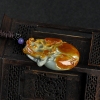 缅甸天然糯种翡翠福寿如意吊坠-红掌柜