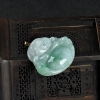 缅甸天然糯种翡翠弥勒佛吊坠-红掌柜