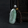 天然糯冰种翡翠悟道吊坠-红掌柜