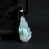 天然糯种飘翠翡翠百财吊坠-红掌柜