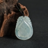 天然糯冰种翡翠福在眼前吊坠--红掌柜
