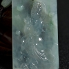 缅甸天然糯冰种飘翠翡翠吊坠-红掌柜