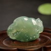 缅甸天然糯冰种翡翠貔貅吊坠-红掌柜