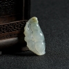 缅甸糯冰种俏色翡翠连中三元吊坠-红掌柜
