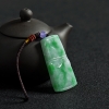 天然糯种飘翠翡翠节节高升吊坠-红掌柜