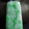缅甸天然糯种飘翠翡翠吊坠-红掌柜