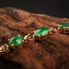 18K金镶缅甸糯种翡翠手链-红掌柜