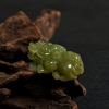缅甸糯种俏色翡翠貔貅吊坠-红掌柜