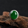 糯种翠绿翡翠戒面-红掌柜