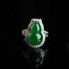 天然糯种翠绿翡翠葫芦戒指-红掌柜