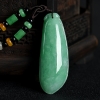 缅甸天然豆种豆绿翡翠吊坠-红掌柜