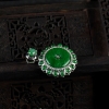 18k豆种翠绿翡翠平安扣-红掌柜