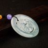 天然糯冰种飘花翡翠麒麟吊坠-红掌柜