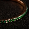 糯冰种翠绿翡翠手镯-红掌柜