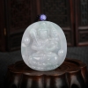 糯冰种翡翠虚空藏菩萨吊坠-红掌柜