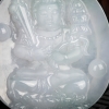 天然A货糯冰种翡翠虚空藏菩萨吊坠-红掌柜