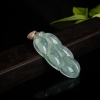天然18k冰种飘花翡翠金枝玉叶吊坠-红掌柜