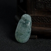 糯冰种飘花翡翠福在眼前吊坠-红掌柜